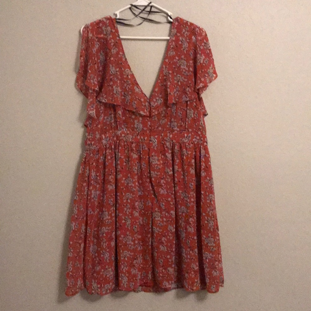 Orange patterned dress